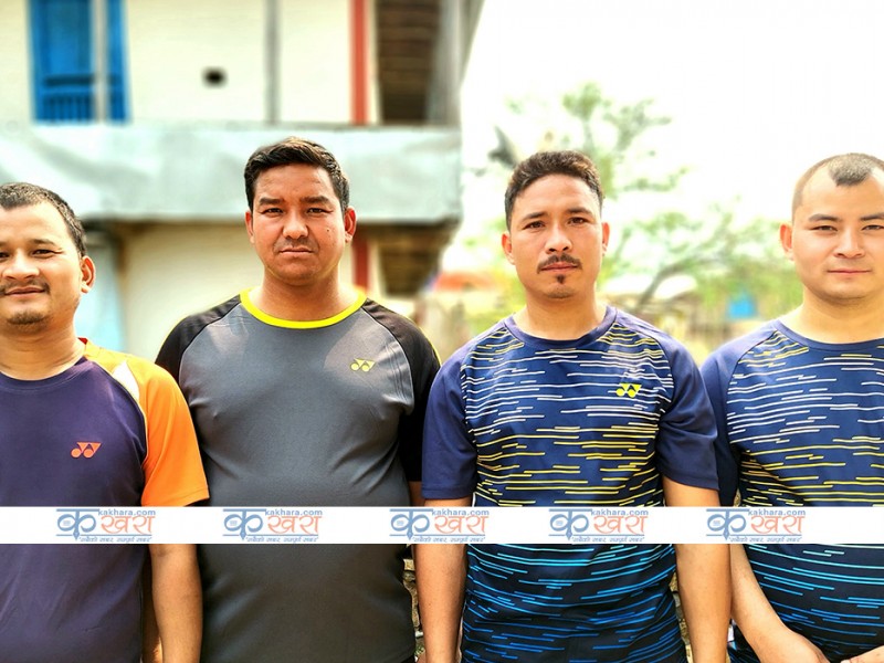 साँखमा आयोजित ब्याडमिन्टनमा कबिन्द्र र हेमन्तको जोडि पहिलो 